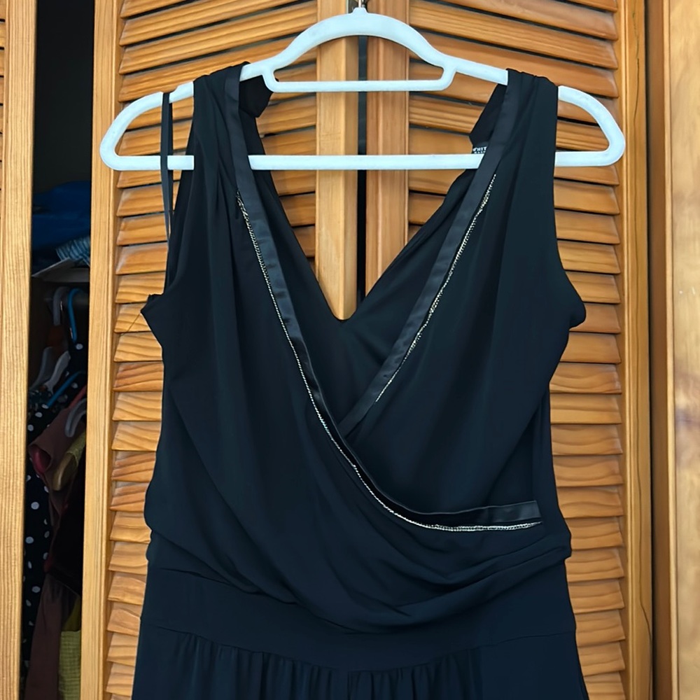 White House Black Market Black knit jumpsuit